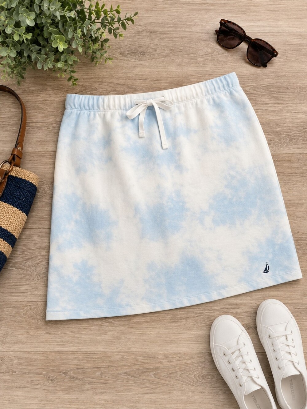 Nautica Tie Dye Fleece Sweatshirt Skirt XL
